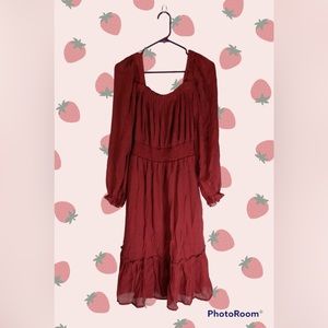 Burgundy dress